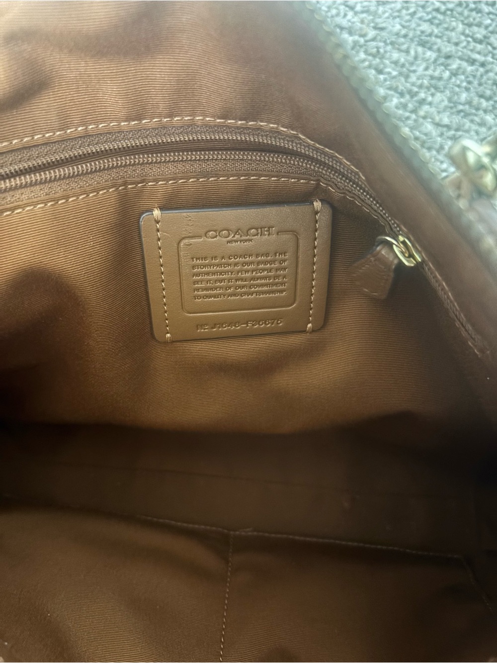 COACH Brown Pebbled Leather Satchel with Gold Hardware - Picture 4 of 4
